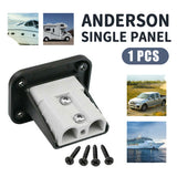 1X 50 Amp Car Socket Panel Fit For Anderson Plug Cover Mounting Bracket