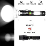 2x Super Bright Tactical Flashlight Rechargeable COB Torch Light Magnetic Light