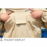 Full Beekeeping Suit Bee Suit Heavy Duty with Leather Ventilated Keeping Gloves