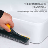 2 in 1 Floor Brush- Scrub Brush Bath Wiper 120° Rotating Head Home Cleaning Tool