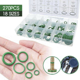 270 Pcs Air Conditioning O Ring Assortment Kit Green Air Con 18 Sizes Oring Gas