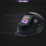 Solar Auto Darkening Welding Helmet BLACK Arc Tig Grinding Welder Mask