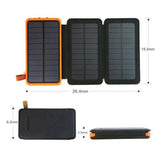 300000mAh Portable Solar Charger Dual USB External Battery Power Bank Waterproof