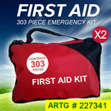 303 Pcs Emergency First Aid Kit Bag ARTG Sticker Survial Camping Family