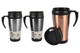 500ml TRAVEL MUG Insulated Cup Coffee Tea Stainless Steel Interior with Handle