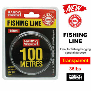 NEW 100M Transparent Fishing Nylon Fish Line Clear Heavy Duty Meter