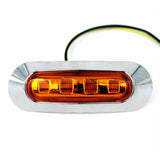 10PCS Amber SMD 4 LED Truck Side Marker Light Clearance Lamp Trailer 12/24v AU