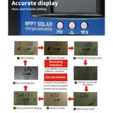 50/100A Solar Panel Charge Controller 12V/24V Regulator Auto Dual USB Mppt