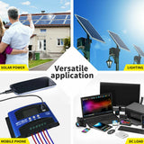 50/100A Solar Panel Charge Controller 12V/24V Regulator Auto Dual USB Mppt