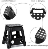 Portable 39cm Folding Step Stool Plastic Chair Flat Outdoor Camping Seat Ladder