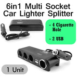 4 Way 12/24V USB Charger 120W Multi Socket Car Cigarette Lighter Splitter