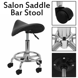 Salon Saddle Bar Stool Swivel Chair Massage Barber Hairdressing Hydraulic Lift