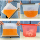 4x Reusable Airtight Seal Silicone Food Preservation Bag