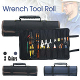 22 Pocket Tool Wrench Tool Roll Spanner Case Canvas Storage Bag Up Fold